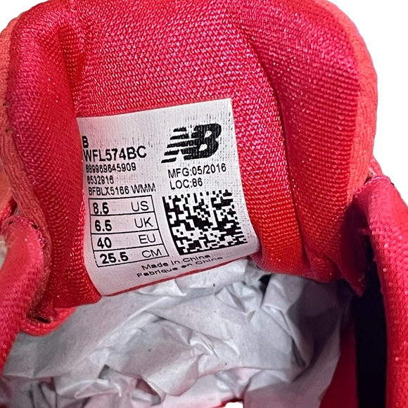 New Balance Women’s Fresh Foam 574 Running Shoes- Bright Cherry- 8.5M Sneakers - Picture 5 of 8